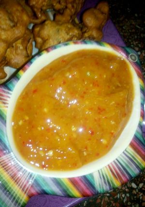 A picture of Sweet and sour Raw mango chutney.