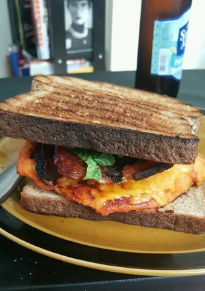 A picture of Buffalo chicken sandwich.