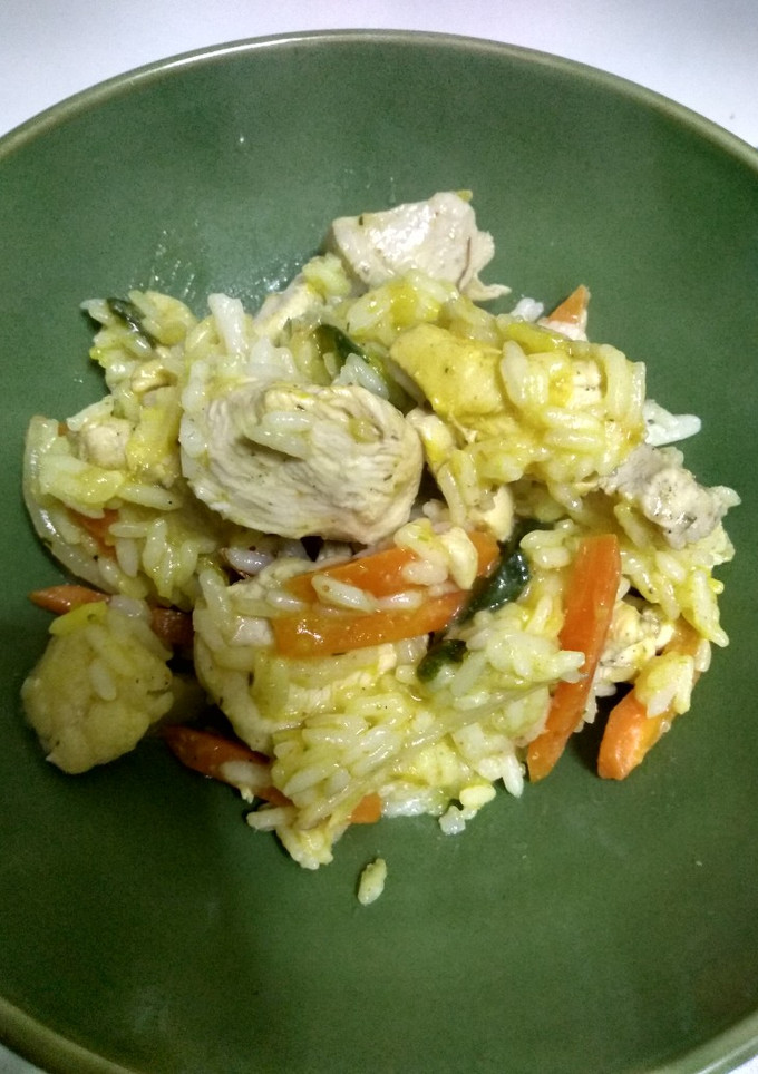 Una foto de Suprema c/Vegetales y arroz