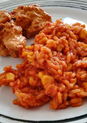 Una foto de Arroz Anaranjado con Elote