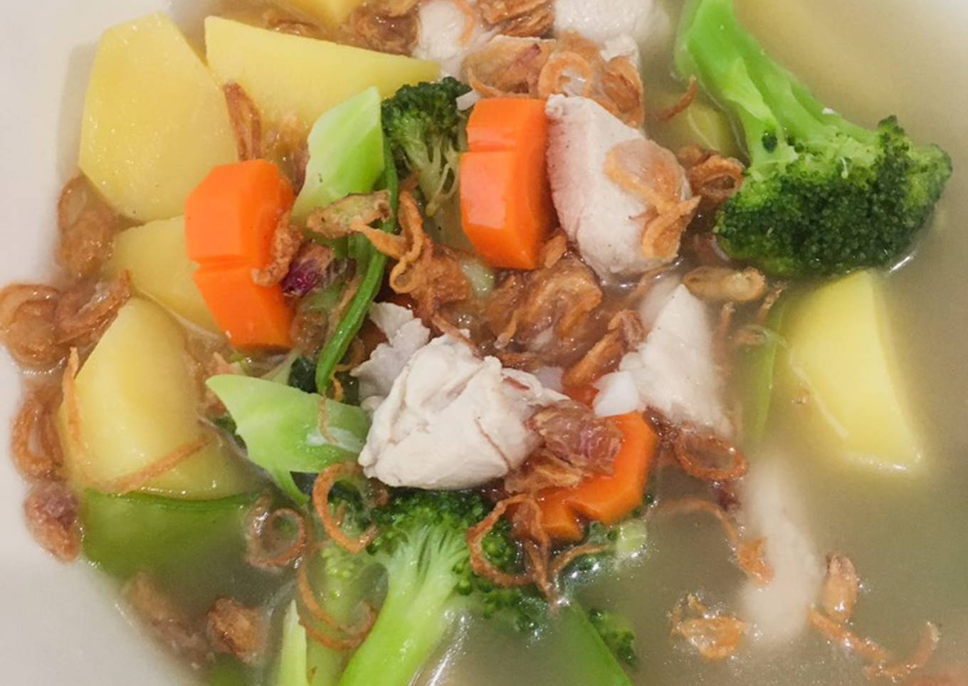 Sup ayam sayur simple