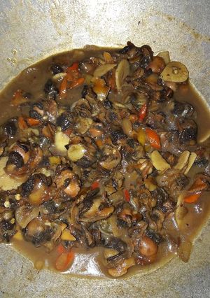 Foto resep Kerang saus tiram pedas