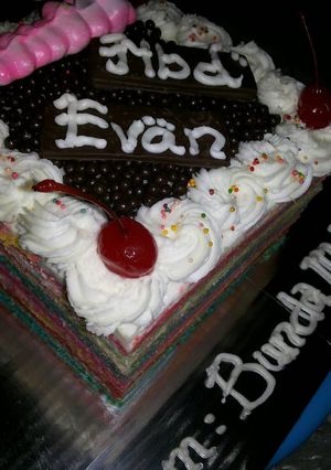 Foto resep Rainbow cake ultah