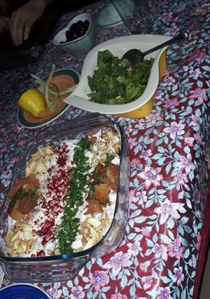 صورة لوصفة فتة دجاج