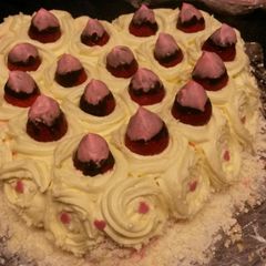 A picture of Strawberry and cream cake.