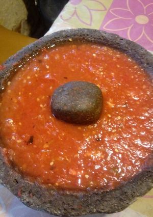 Una foto de Salsa de molcajete