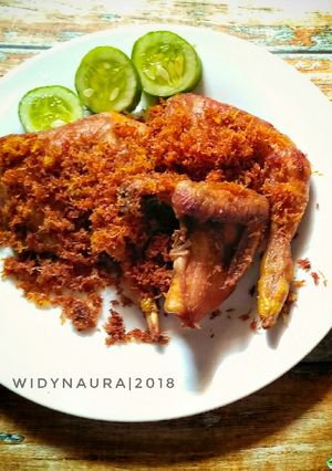 Foto resep 1.Ayam goreng pejantan serundeng kelapa #Senin Semangat
