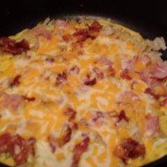 A picture of Gabriel's favorite open face omelet.