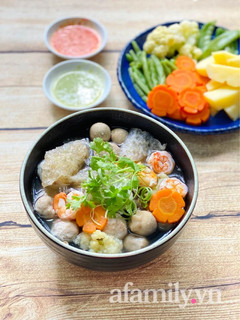 Hình của món Canh Bóng Thả.