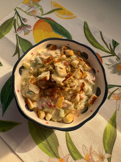 صورة لوصفة سلطة البيض المسلوق باللبن 🥚🥣