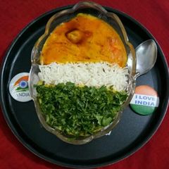 A picture of Tricolor Curry & rice.
