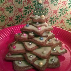 A picture of Vickys Christmas Tree Stack Cookies, Centrepiece Idea.