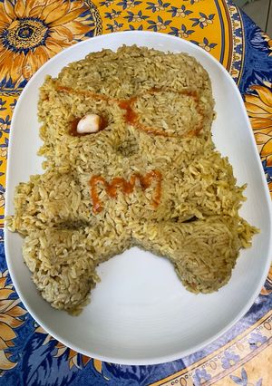 Une photo de Riz complet d'Halloween aux épices et herbes
