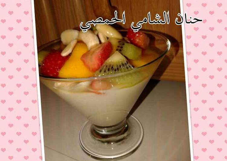 طريقة عمل مهلبيه بالفواكه والمكسرات