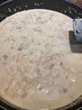 Creamed Turkey Gravy over biscuits