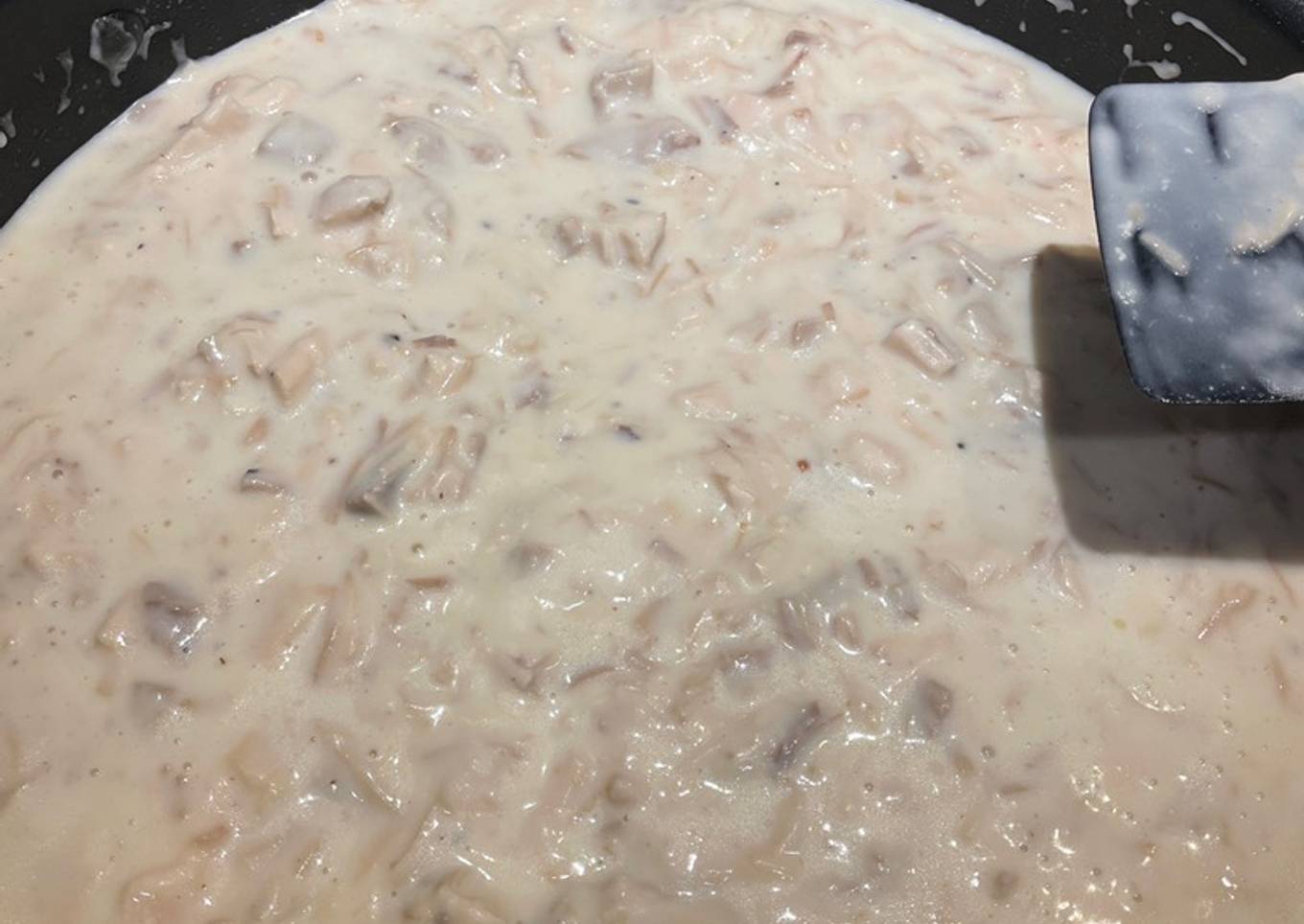Creamed Turkey Gravy over biscuits