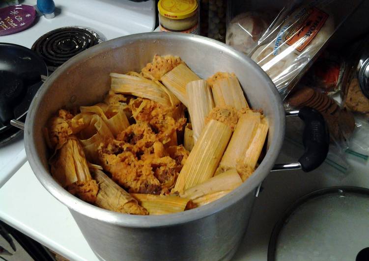 Steps to Prepare Homemade brisket tamales