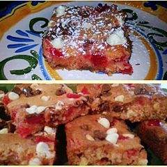 A picture of Cherry Chip Cookie bars.