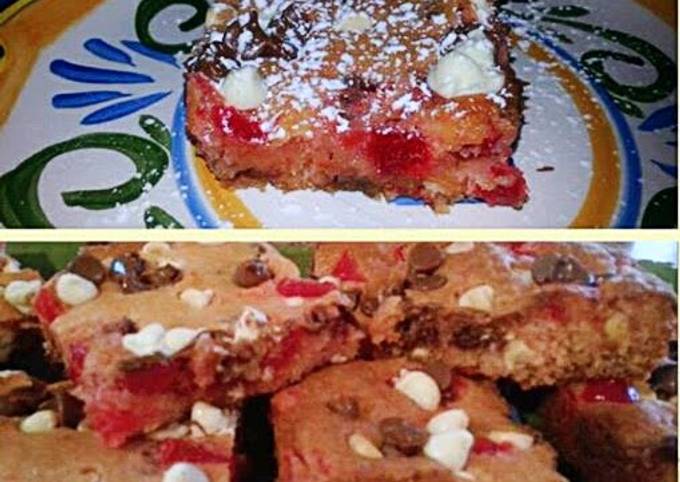 Steps to Make Super Quick Homemade Cherry Chip Cookie bars