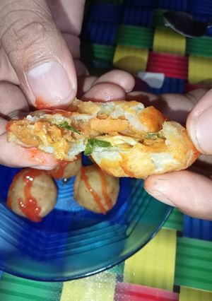Foto resep Bola Bola Ubi Kayu Isi Ayam