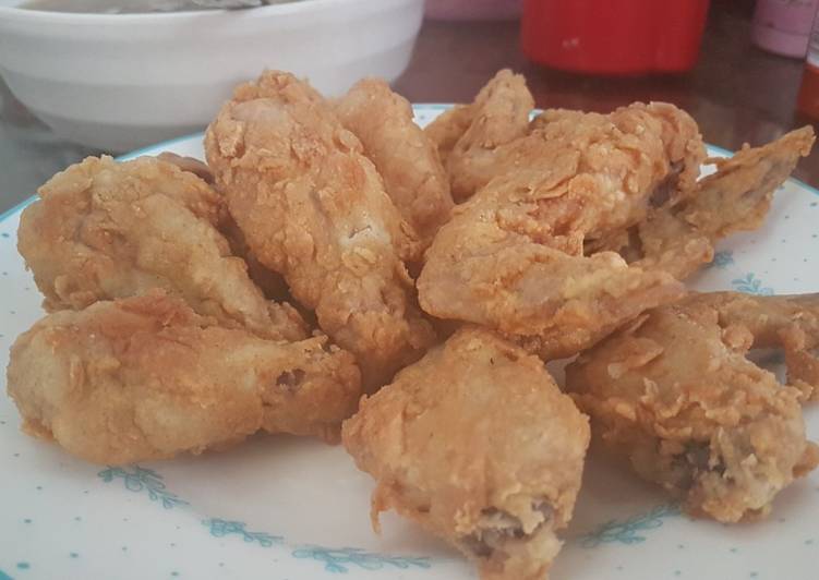 Resep Ayam tepung KFC tipis2😂 Anti Gagal