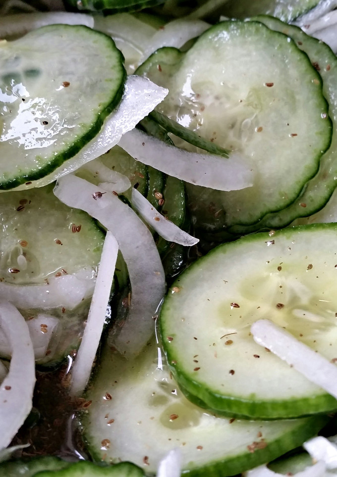 A picture of Cucumber Onion Salad.