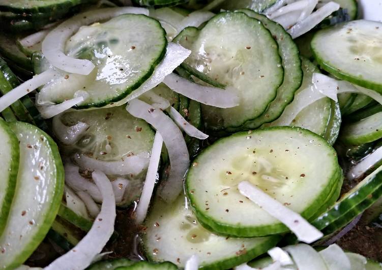 Steps to Prepare Homemade Cucumber Onion Salad