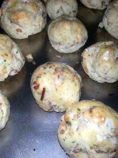 A picture of Ray's' Bacon cheddar biscuit balls.