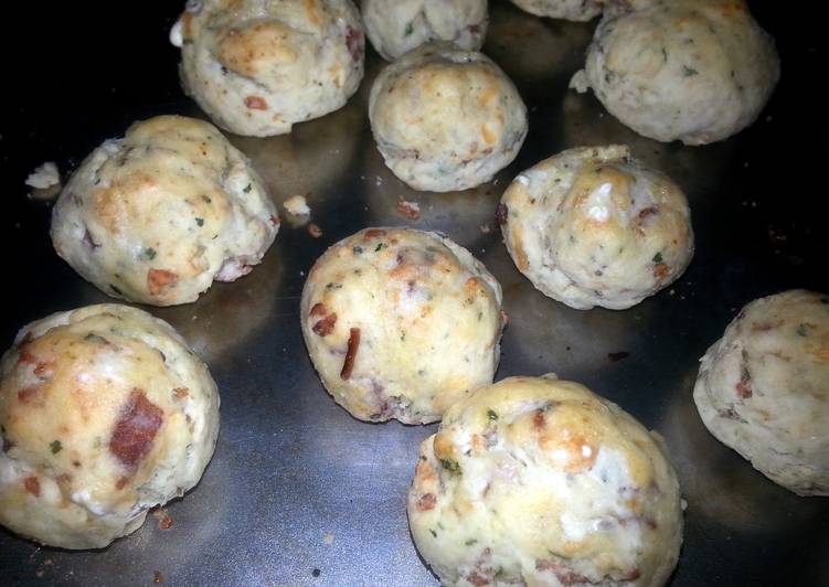 Steps to Make Super Quick Homemade Ray&#39;s&#39; Bacon cheddar biscuit balls