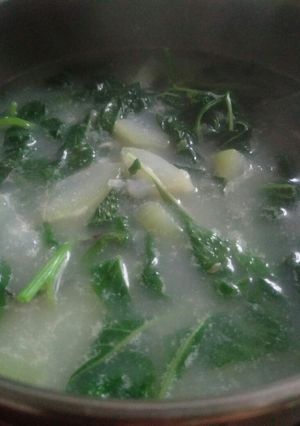 Foto resep Bobor bayam dan labu air