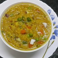 A picture of Instant pot moong dal khichdi.