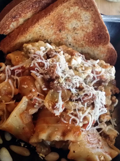 A picture of low calorie skillet lasagna.