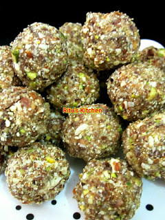 A picture of Dates Laddu Recipe #winterdishes.