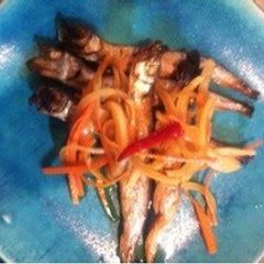 A picture of Easy and Healthy! Non-Fried Marinated Shishamo Smelt.