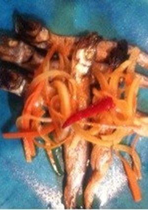 A picture of Easy and Healthy! Non-Fried Marinated Shishamo Smelt.