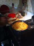 Tortilla de chorizo y cebolla (tortilla española)