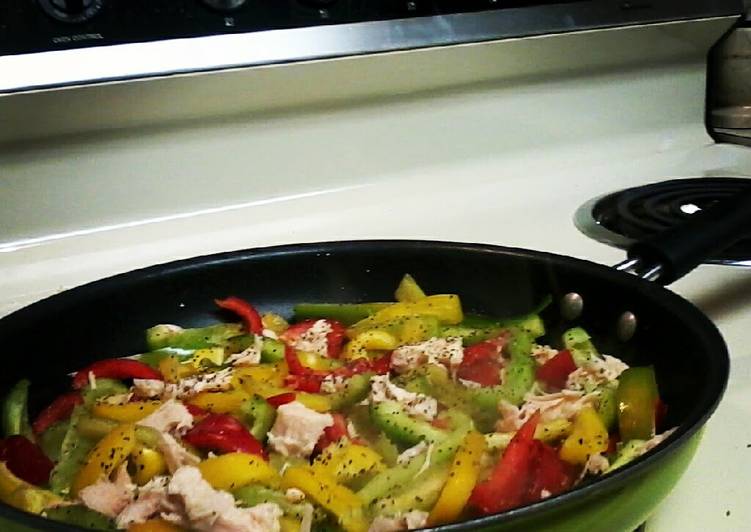 Steps to Cook Tasteful Pepper Chicken Stirfry