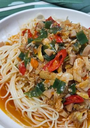 Foto resep Mie sepageti ayam suir ala rumahan