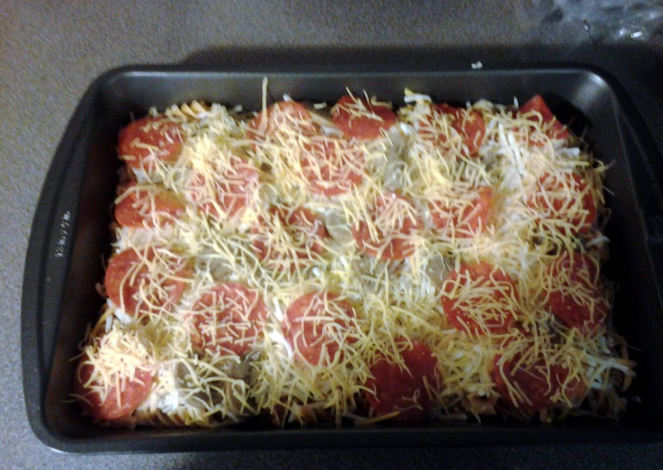 Pepperoni Pizza Casserole