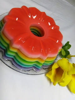 Foto resep Puding rainbow