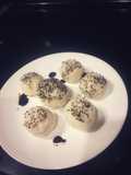 Balls de arroz especiales rellenas con crema de garbanzos