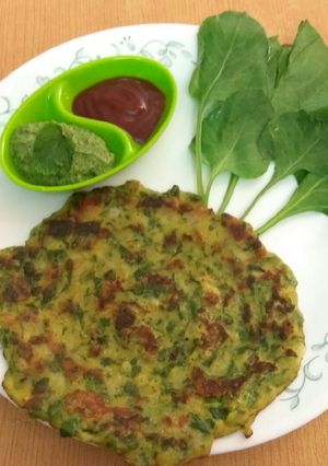 A picture of Spinach chilla.