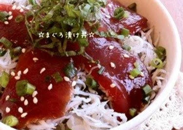Easiest Way to Make Speedy Marinated Tuna Rice Bowl