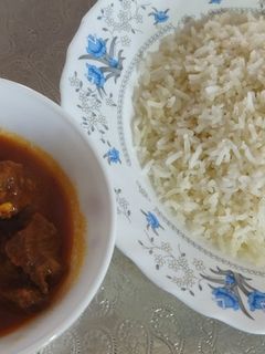 عکسی از دستور چلو گوشت گوساله