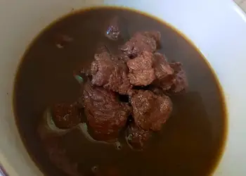 Resep Populer Rawon daging + wagyu bumbu instan Yummy Mantul
