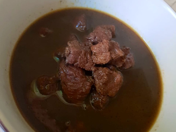 Resep Rawon daging + wagyu bumbu instan Anti Gagal