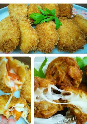 Foto resep Roti tawar goreng Isi keju sosis