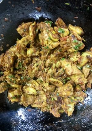 A picture of Kathel(veg chicken).