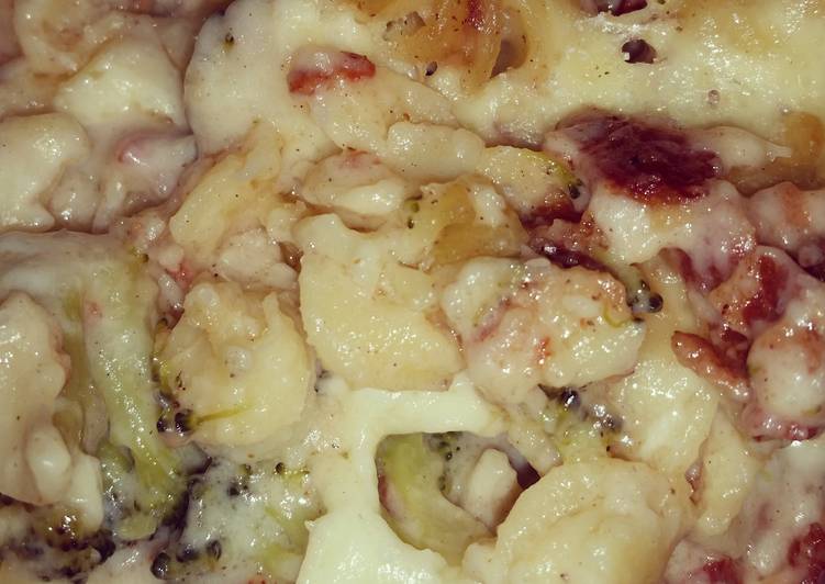 Recipe of Favorite Bacon Mac&amp;Cheese w/ Chicken &amp; Broccoli