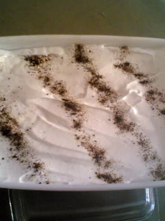A picture of coffee creamy cake.